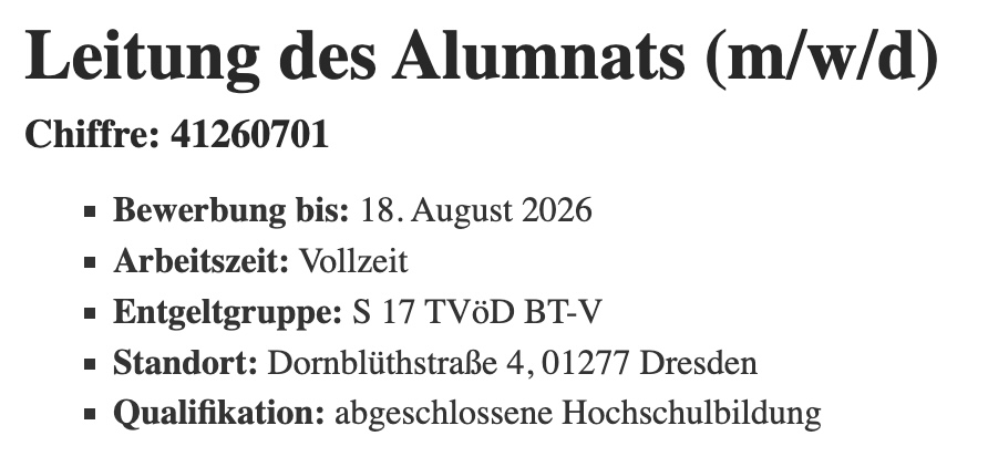 Stellenangebot vom Kreuzchor